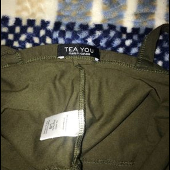 Khaki green Bodycon cropped top - Picture 2 of 2